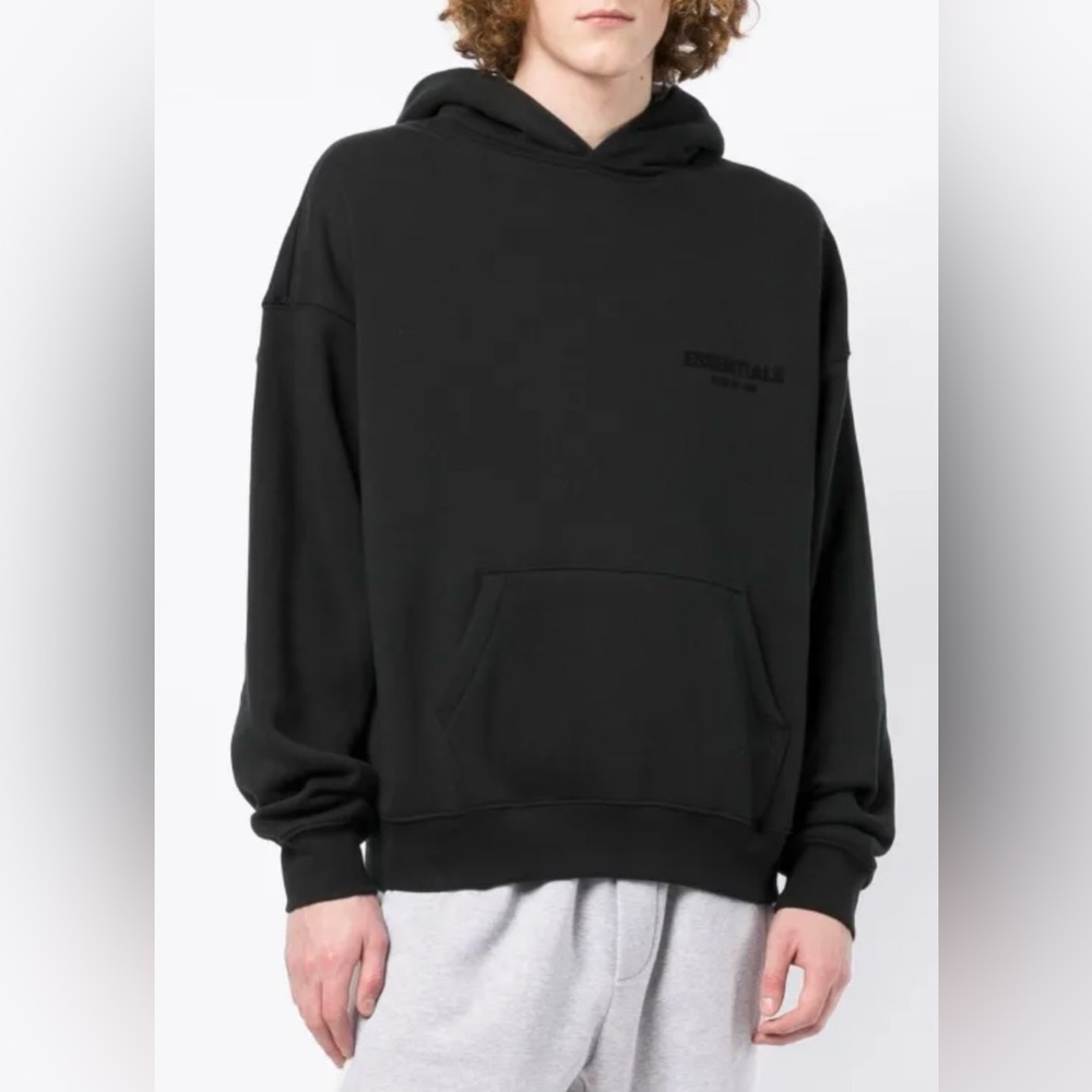NWT Essentials Fear Of God Black Hoodie Oversized Size XS